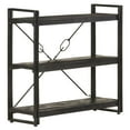 thumbnail image 1 of vidaXL 3-Tier Bookcase Black 90x30x80 cm Solid Mango Wood, 1 of 5