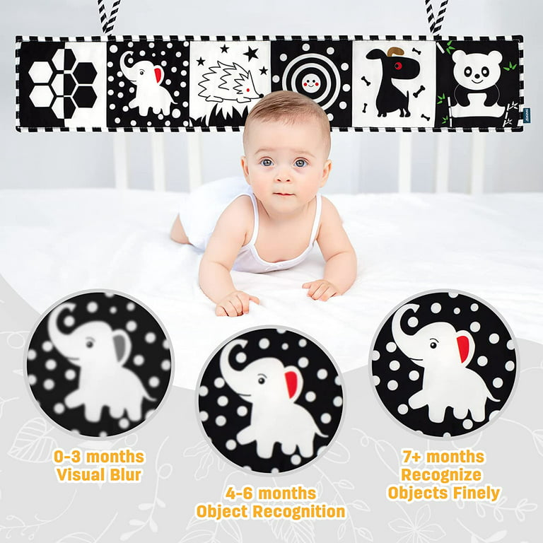 SAMMAS 3 Pcs Black and White High Contrast Baby Toys 0-6 Months for  Newborn, Babies Sensory Soft Book for Early Education, Infant Tummy Time  Cloth Book Toys, Montessori Toys for Babies - Yahoo Shopping