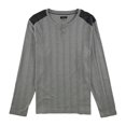 thumbnail image 1 of Camiseta henley de punto acanalado Alfani para Hombre Gris Extragrande, 1 of 2