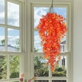 thumbnail image 4 of Verdsylv Artificial Hanging Leaf Vine Garland, 29.9 Inch Realistic Plastic Greenery for Outdoor Home Wall, Garden, Wedding & Bar Decor, Plastic Greenery Garland, Orange, 4 of 6