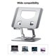 thumbnail image 4 of Soporte para computadora portátil, soporte ajustable para computadora, base giratoria de 360 grados, eje giratorio doble, totalmente plegable, 4 of 5