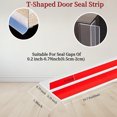 thumbnail image 2 of Clear Silicone Door Draft Stopper, Self-Adhesive Under Door Sweep, Weather Stripping for Doors Windows, Soundproof Windproof Blocker(1.38" W x 19.7Ft), 2 of 8
