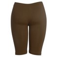 thumbnail image 4 of Gravity Threads Long Biker Shorts For Women - 19" Ladies Legging, Brown, 4 of 4