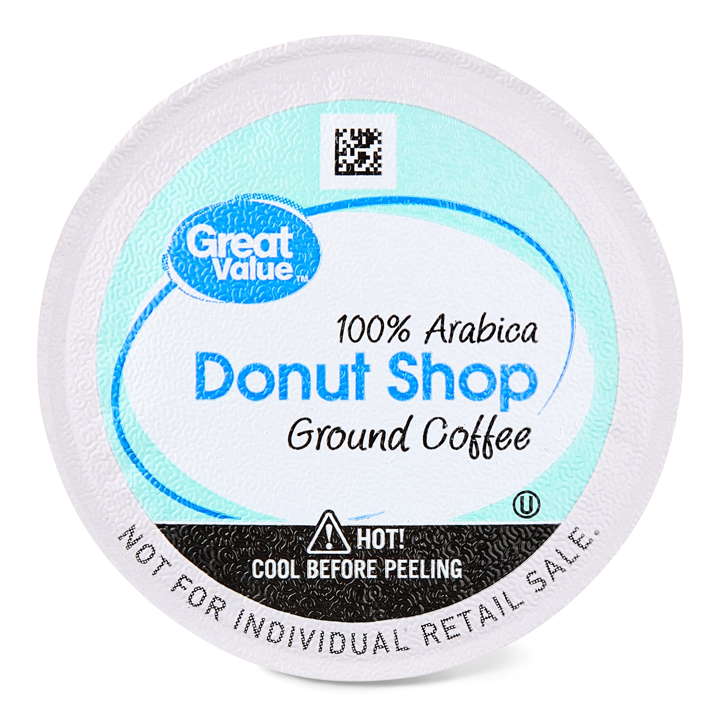 Great Value Donut Shop 100% Arabica Medium Roast Ground Coffee Pods, 38.4 oz, 100 Count
