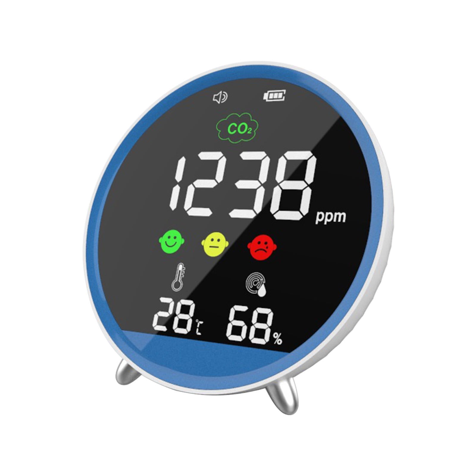CO2 Humidity Temperature Meter With Builts In Rechargeable For Continuous 24 Hour Monitoring In Homes Or