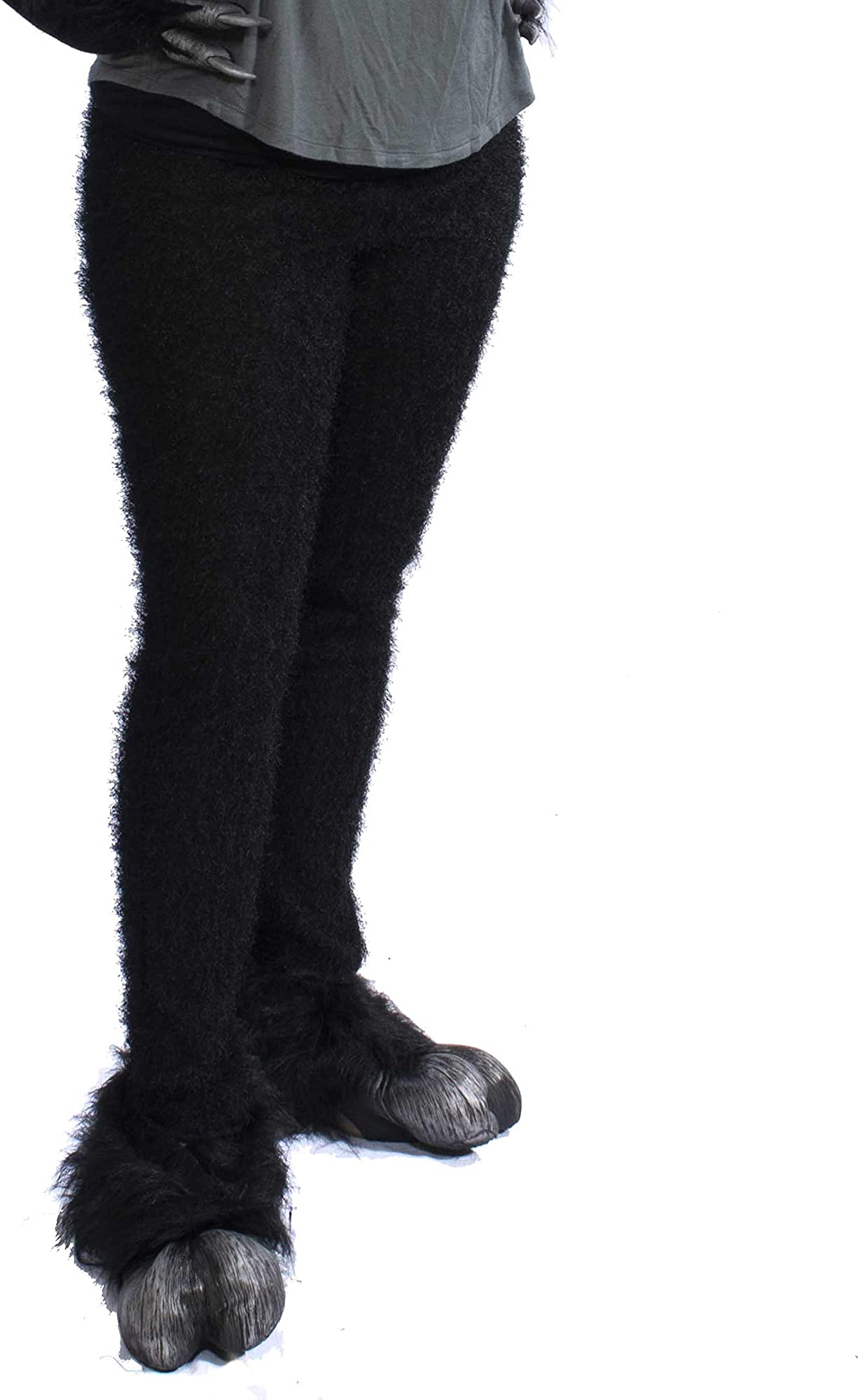 Black Furry Costume Womans Leggings 