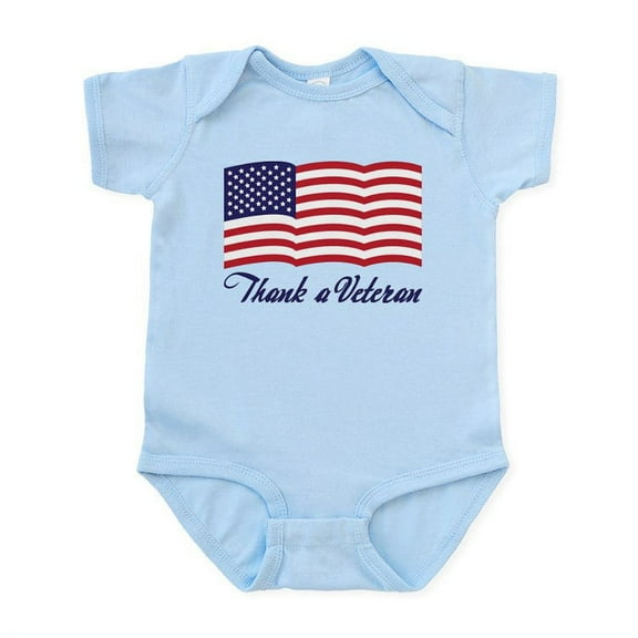 CafePress - Thank A Veteran Infant Bodysuit - Baby Light Bodysuit, Size Newborn - 24 Months