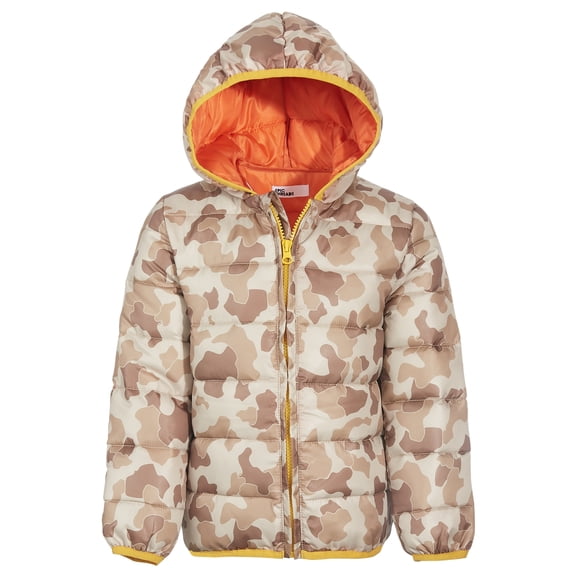 Epic Threads Little Boys Sand Tan Lion Packable Puffer Zipper Coat Size 6 NWT