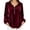 Wine, variant on NominalSnug Women's Velvet Tops Ruffle V Neck Dressy Casual Blouse Long Sleeve Top Elegant Vintage Party Shirt for Fall Winter