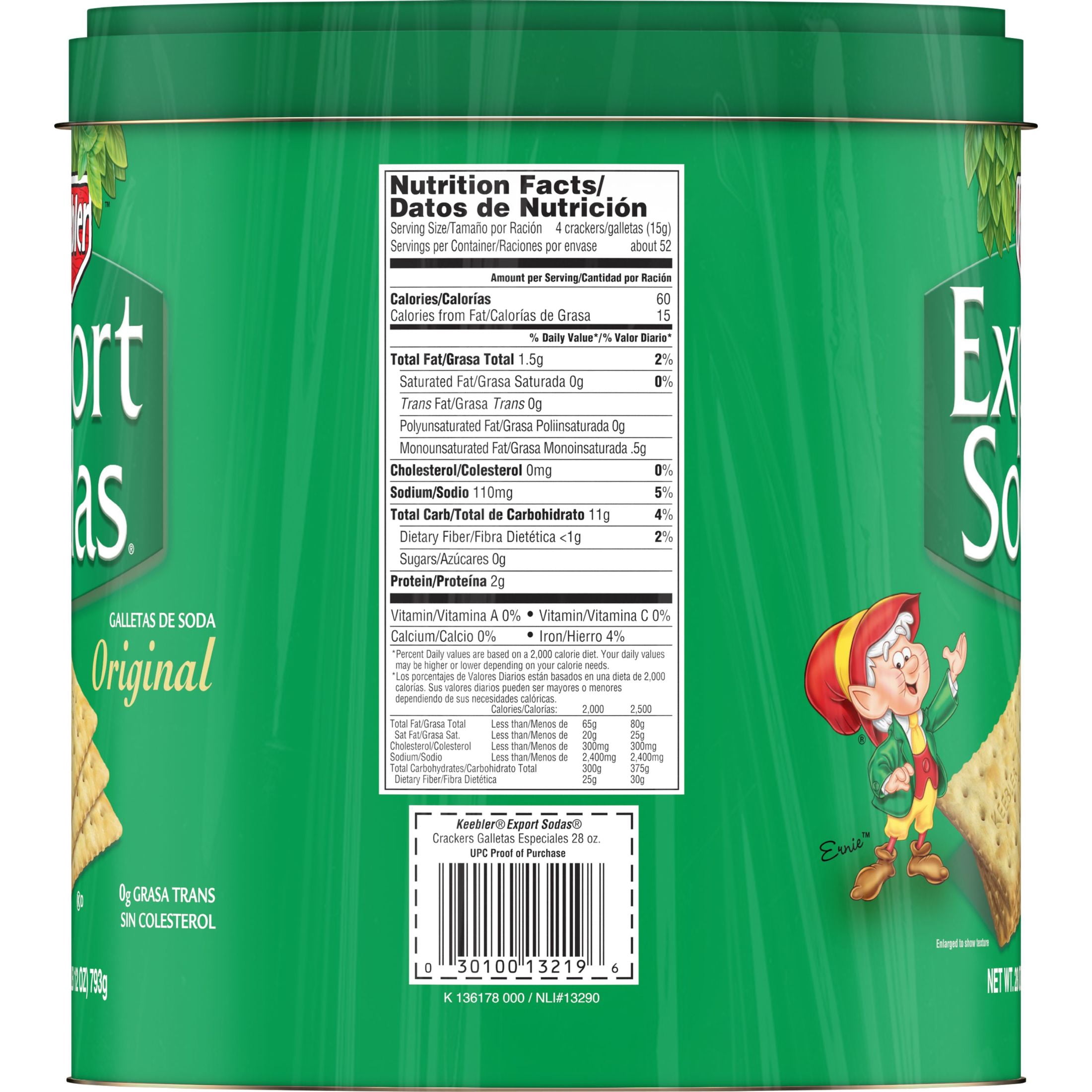 (3 pack) Keebler Export Sodas Original Soda Crackers, Soup Crackers, 28 oz