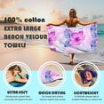 thumbnail image 2 of Microfiber Lightweight Beach Towel 28''x 55'' Thin Sand Free Towels Travel Swim Pool Yoga Gym Camping for Kids Adults Women Men Beach Essentials Accessories Vacation Gift YJ-1, 2 of 5