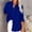 Blue, variant on LYXSSBYX Womens Long Sleeve Dress Women's Funny Fashion Solid Color Buttons Long Sleeve Loose Tops Blouse