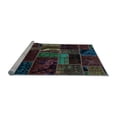 thumbnail image 2 of Ahgly Company Machine Washable Indoor Round Oriental Light Blue Modern Area Rugs, 3' Round, 2 of 4