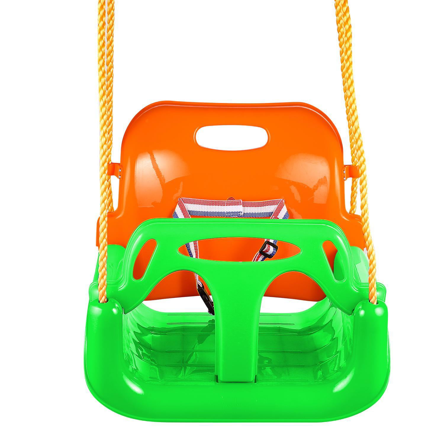 SWING SET STUFF HIGHBACK 1/2 BUCKET SEAT GREEN WITH CHAINS AND HOOKS child 0046 
