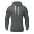 thumbnail image 5 of Pgeraug Hoodies for Men Loose Solid Hooded Sweater Top Mens Sweater Dark Gray 2Xl, 5 of 6