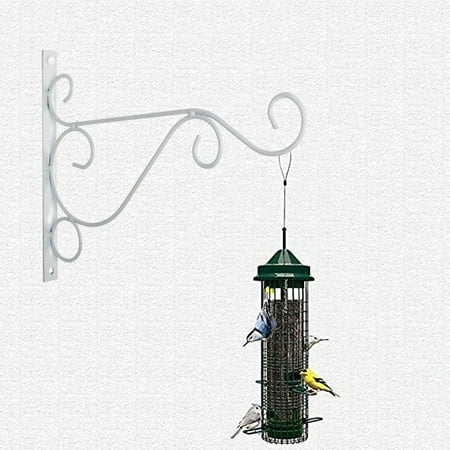 

2Pcs Bird Feeder Hooks (11.8In)White Metal Plant Bracket Wall Mount Hangers For Hanging Bird Feeders Wind Chimes Outdoor Decoration Hooks