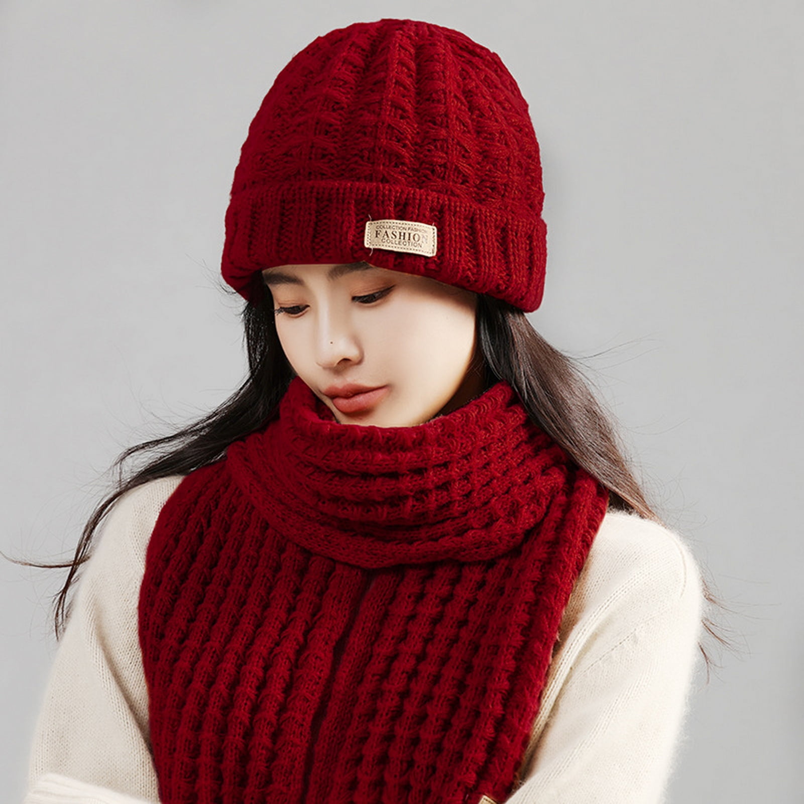 Aliexpress.com : Buy Exquisite Quality Fashion Pearl Decorative Knitted Hat  Scarf Twinset Soft Warm Beanies Long Shawl…