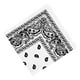 thumbnail image 5 of Bandana de algodón con estampado de cachemira Hugo bufanda cuello de la cabeza Wrap novedad blanco, 5 of 6