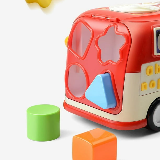 Milaget Baby Musical Bus Toys Interactive Bus School Bus Learning Toys for Gift Kids Red Walmart