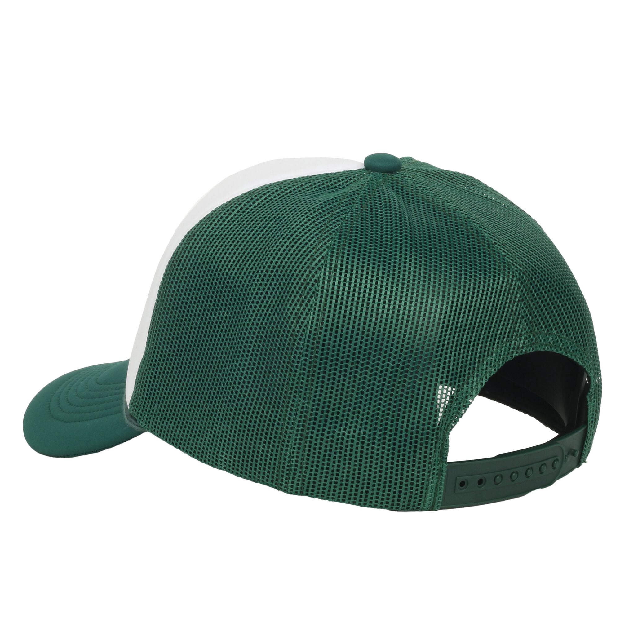 Outdoor Cap Angler's Supply Co. 5-Panel Structured Trucker Hat – Screen Print Meshback Cap, White/Green, One Size