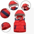 thumbnail image 5 of Esaierr Kids Boys Girls Padded Vest Toddler Hooded Zipper Sleeveless Jacket Puffer Vest Outwear for 1-12Y, 5 of 6