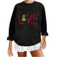 thumbnail image 2 of 2023 Chandail en Molleton de Noël pour Femmes en Solde Mode Décontractée Col Rond Imprimé de Noël Manches Longues Blouse Chandail en Molleton Sans Capuche, 2 of 7