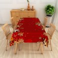 thumbnail image 7 of Tchckioa Red Snowflake Tablecloth, 60x102 Inch Waterproof Table Cover for Kitchen Christmas Holiday Decor, 7 of 7