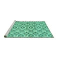 thumbnail image 2 of Ahgly Company Machine Washable Indoor Rectangle Abstract Turquoise Blue Modern Area Rugs, 4' x 6', 2 of 4