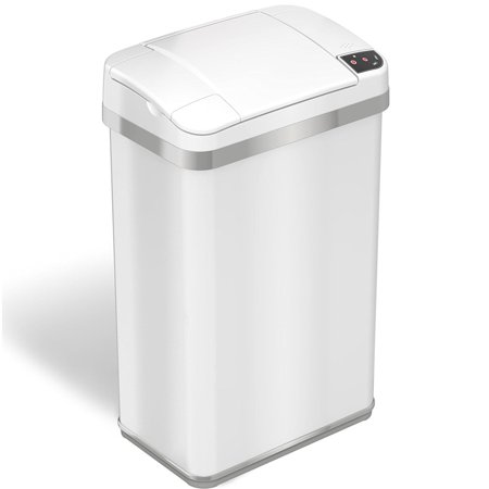- iTouchless Housewares & Products, Inc. iTouchless 4 Gallon Multifunction Sensor Trash Can Matte Finish Pearl White