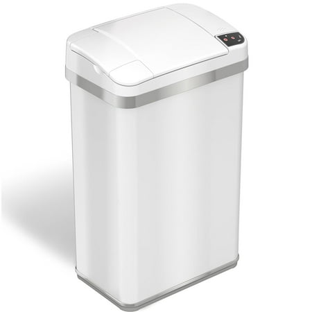 - iTouchless Housewares & Products, Inc. iTouchless 4 Gallon Multifunction Sensor Trash Can Matte Finish Pearl White