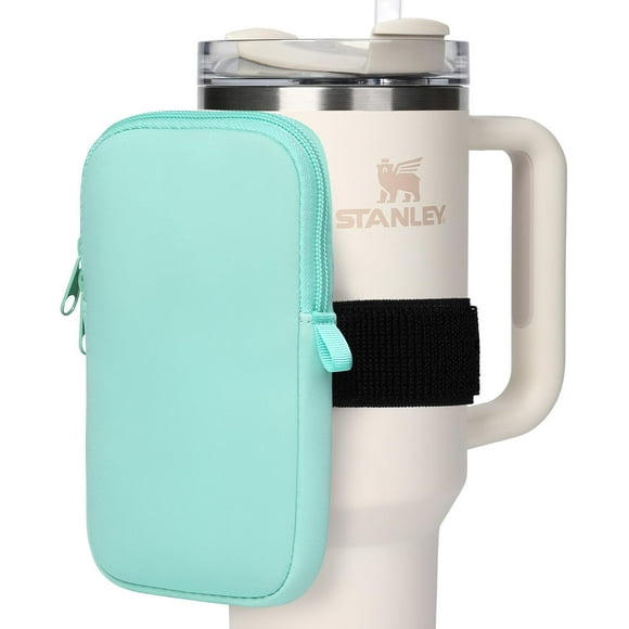 TRAHOO-Water Bottle Pouch For Stanley, Gym Tumbler Accessories for Women, Compatible With Stanley Quencher Adventure 40oz & IceFlow 20/30oz, Workout Outdoor Tumbler Pocket for Phone, Card, Keys, Cash