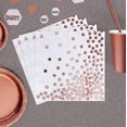 thumbnail image 4 of 50 Pcs Rose Gold Paper Napkins, Cocktail Napkins 33*33cm 3 Ply With Rose Gold Dots Napkins Disposable Tableware For Wedding Birthday Dinner Lun, 4 of 5