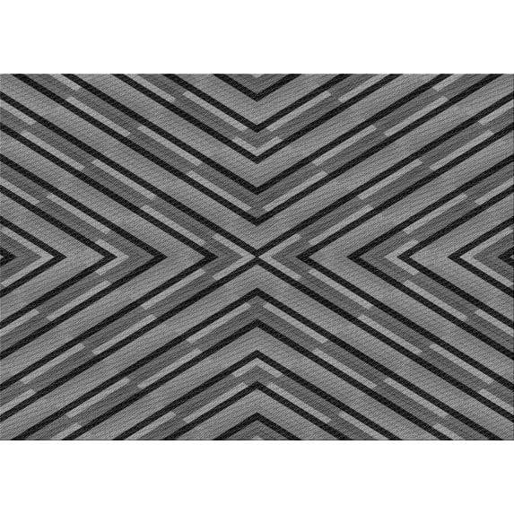 Ahgly Company Indoor Rectangle Patterned Dark Gray Black Area Rugs, 5' x 7'
