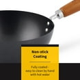 thumbnail image 4 of Ken Hom Classic Non-Stick Carbon Steel Mini Wok - 8-Inch Lightweight Mini Wok for Cooking Stir Fry - Carbon Steel Wok with Non-Stick Coating - Hand Wash Only - 8", 4 of 7