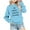 Blue, variant on AINIYS Cute Graphic Sweatshirts For Girls Casual Long Sleeve Crewneck Pullovers Funny Letter Print Sweater Tops 1-11 Years