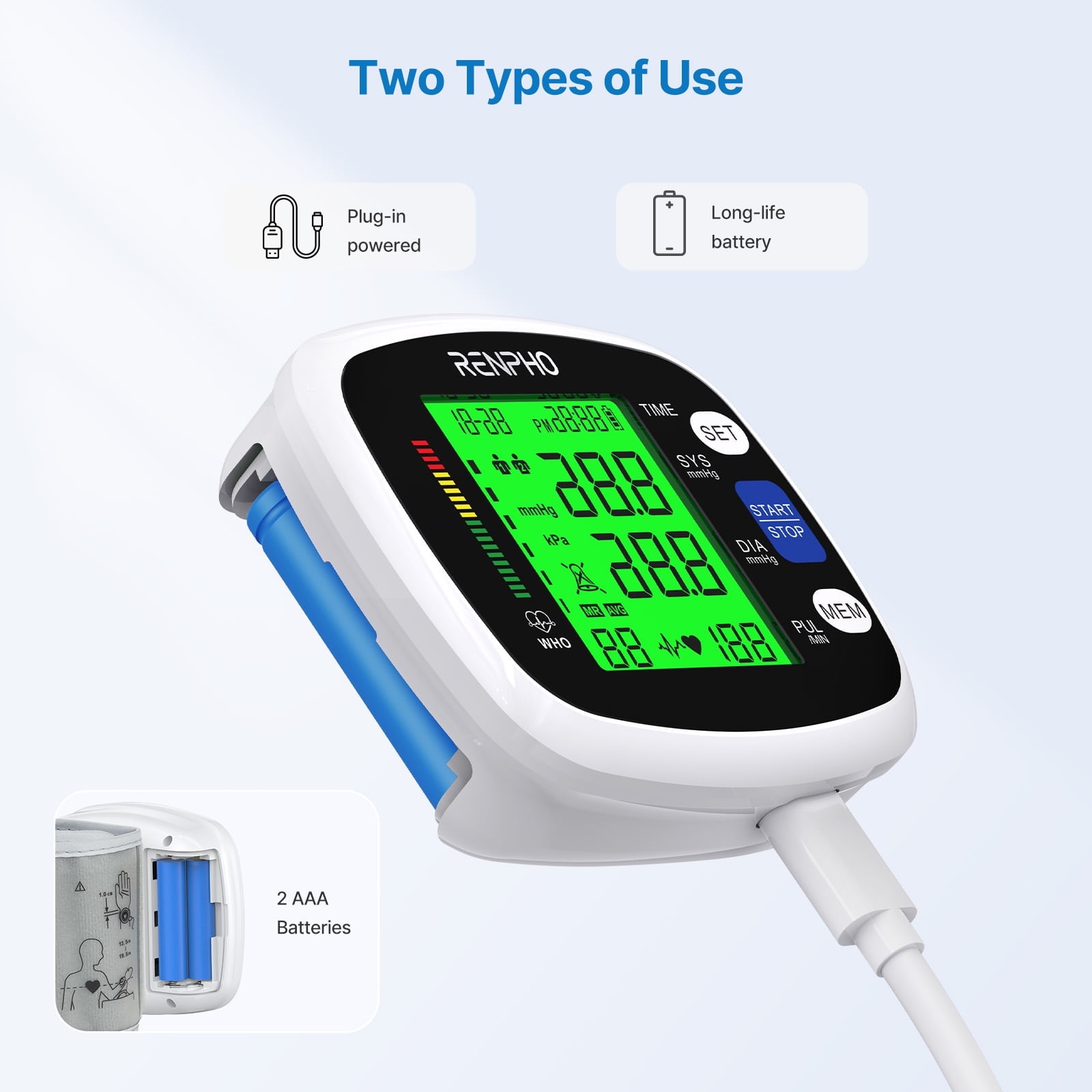 RENPHO Wrist Blood Pressure Monitor with LCD Display photo 7