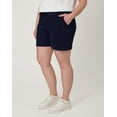 thumbnail image 3 of Hanes Women's Jersey Pocket Shorts, 7" Navy XL, 3 of 9