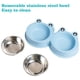thumbnail image 3 of Cuencos dobles para perros y gatos de acero inoxidable para mascotas con diseño antideslizante y bonito diseño para comida y agua de mascotas, 3 of 5
