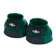 Saxon Double PVC Ribbed Bell Boots Full Green