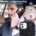 thumbnail image 7 of Design for iPhone 11/Eleven Phone Case with Screen Protector Adjustable Wrist Strap Kickstand Credit Card Slot Slim Shockproof Hybrid Rugged Protective Cover for iPhone11 Women Men 6.1 inch Black, 7 of 7