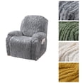thumbnail image 4 of Stretch Recliner Slipcover Latest Jacquard Recliner Chair Cover with Side Pocket Anti-Slip Fitted Recliner Cover Couch Furniture Protector with Elastic Bottom, 4 of 9