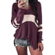 thumbnail image 3 of Gibobby Suéteres de invierno de manga larga con cuello en V para mujer Suéter de punto informal a rayas a la moda (Multicolor, M), 3 of 4