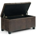 thumbnail image 5 of Trent Home Faux Leather Storage Ottoman Bench in Brown, 5 of 9