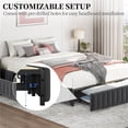 thumbnail image 7 of Yaheetech Full Size Upholstered Storage Bed with 3 Storage Drawers, Dark Gray, 7 of 7