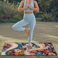 thumbnail image 3 of Bulopur Hippie Flower Car Seat Towel Cover After Gym Breathable Sweat Carseat Protector for Yoga Beach Hiking Easy to Install Athletic Running Towel Gift for Holiday, 3 of 7