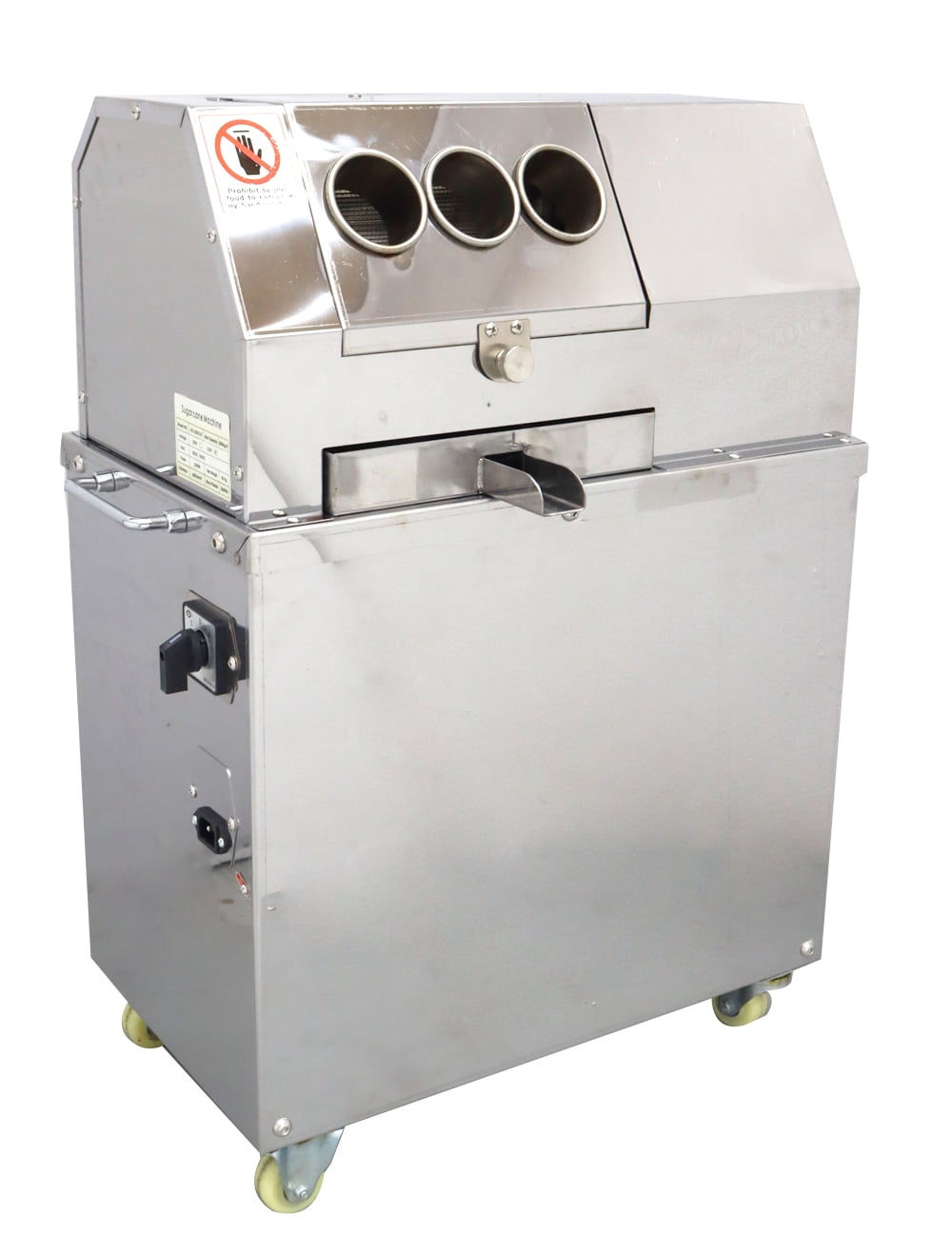INTSUPERMAI Electric Sugar Cane Press Juicer Extractor with Three Rollers Three Inlets
