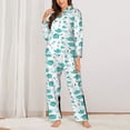 thumbnail image 3 of Bingfone Womens Pajama Sets Utensiles Print,Long Sleeve Loungewear Pajamas Set-Medium, 3 of 9