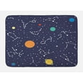 thumbnail image 1 of Constellation Bath Mat, Zodiac and Planets Colorful Pattern Galaxy Universe Science Illustration, Non-Slip Plush Mat Bathroom Kitchen Laundry Room Decor, 29.5 X 17.5 Inches, Multicolor, Ambesonne, 1 of 2