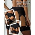 thumbnail image 3 of Liguero ohyeahlady con encaje para muslos, color negro, talla grande, 3 of 7