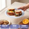 thumbnail image 3 of DTFMZOV 50pcs Paper Plates 8.5 Inch, Disposable Party Cake Dessert Plates, Microwave-safe, Blue Check Plates for Picnic Wedding Baby Shower Birthday Tea Party Supplies, 3 of 9